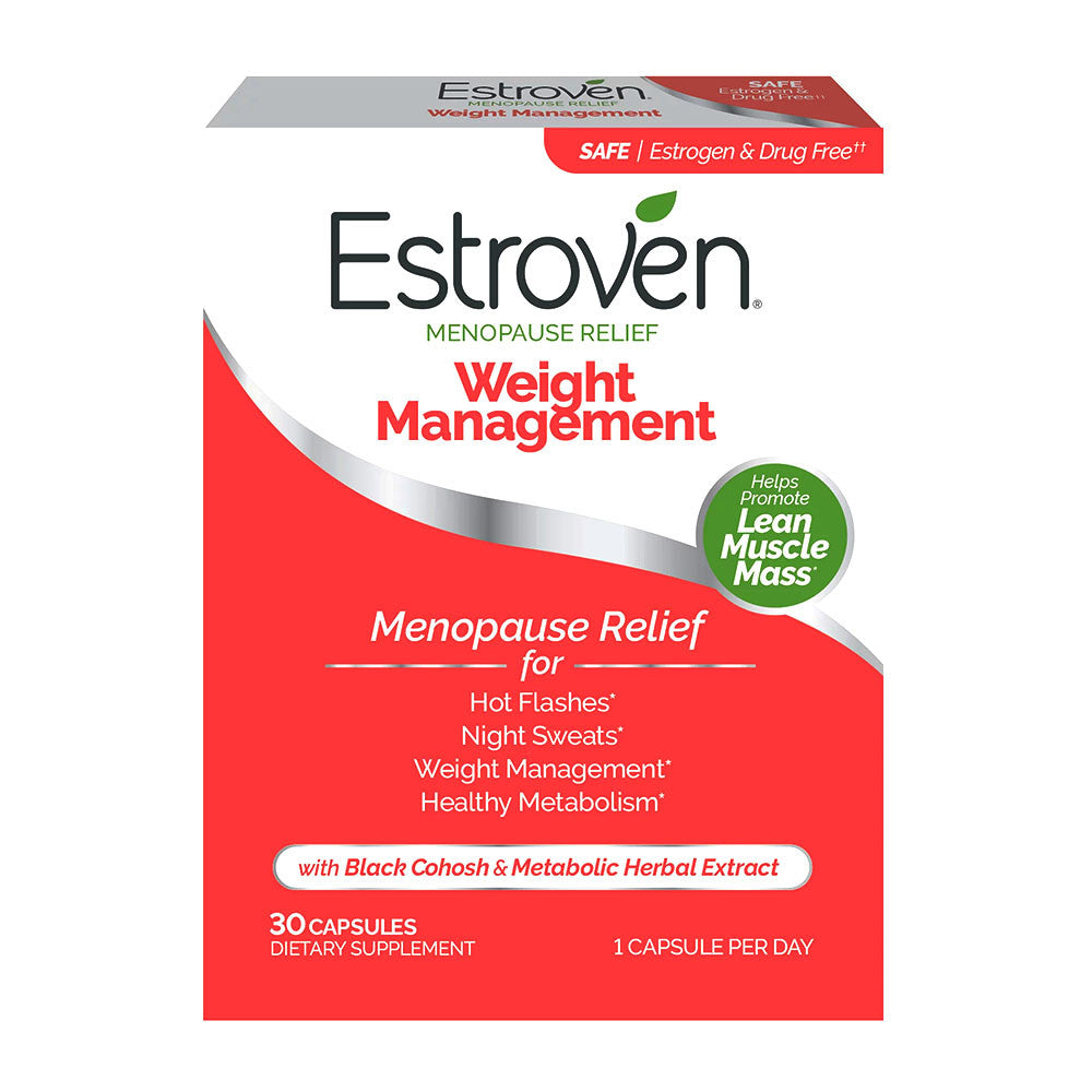Estroven Menopause Relief for Weight Management Capsules, 30 Ea